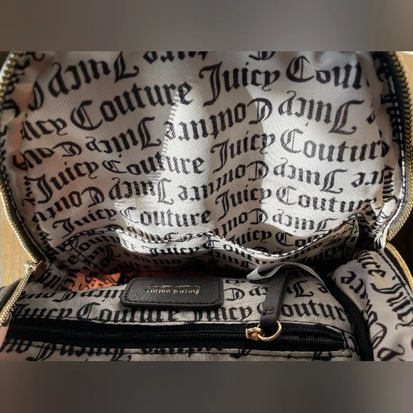 Juicy Couture 💅✨ Soft Pink Royal Moment Velour Velvet Backpack Bag Handbag NWT - Picture 8 of 9